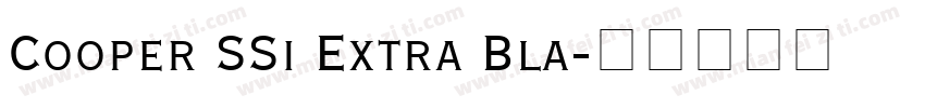 Cooper SSi Extra Bla字体转换
